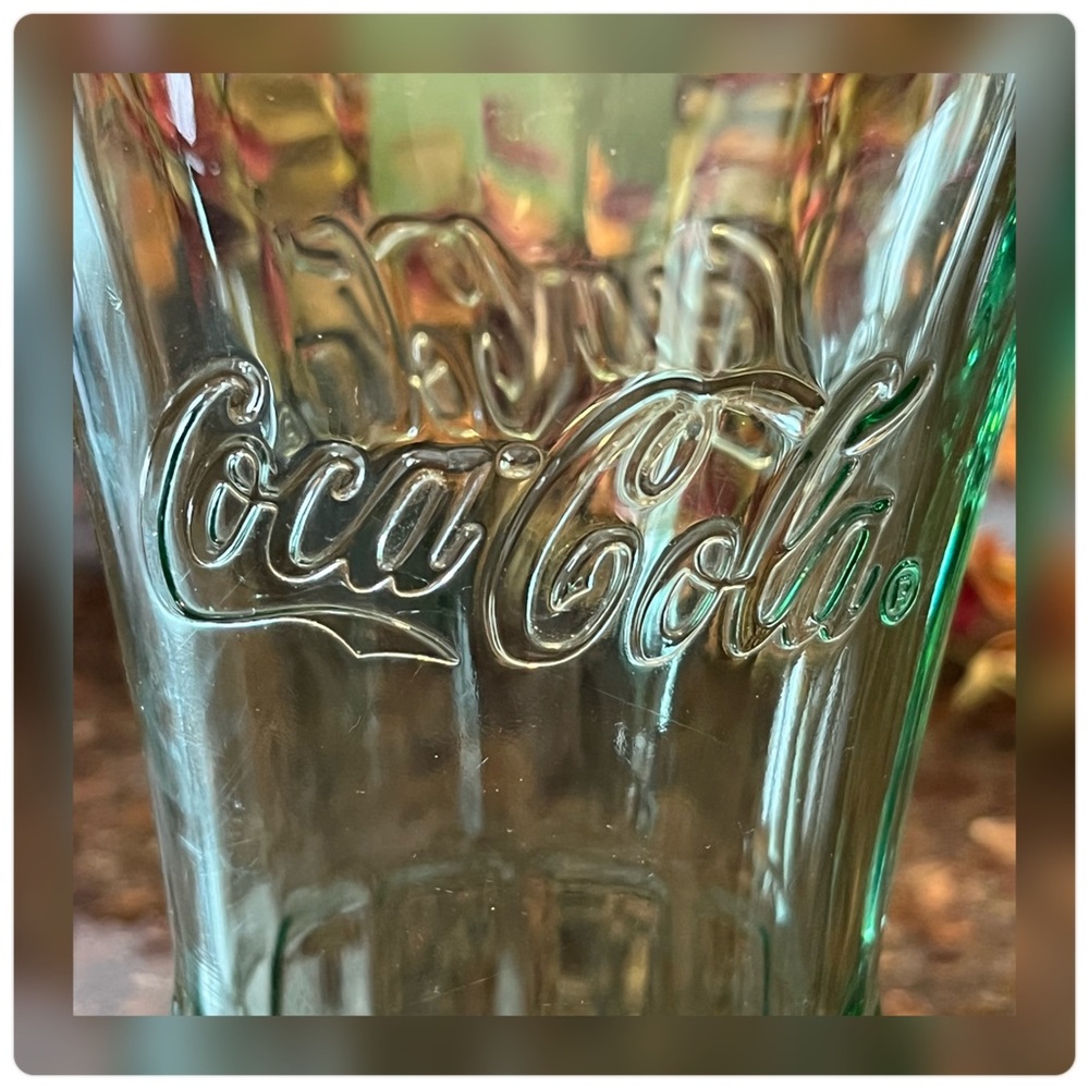 Libbey-Set of Four Green Vintage Coca-Cola Flared Rim Glasses-Very Sturdy!! - Picture 2 of 6